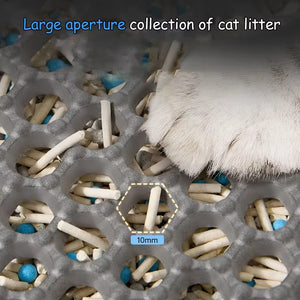 Large Cat Litter Mat Waterproof Double Layer Non-Slip Washable Pet Litter Box Mat Durable Sand Trapper Cat Scratcher