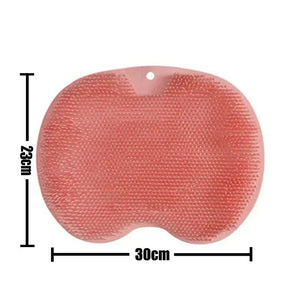 Foot Wash Mat Silicone Sponge Body Brush in The Shower Reusable Wall Mounted Back  Silicone Bath Foot Massage Pad Shower