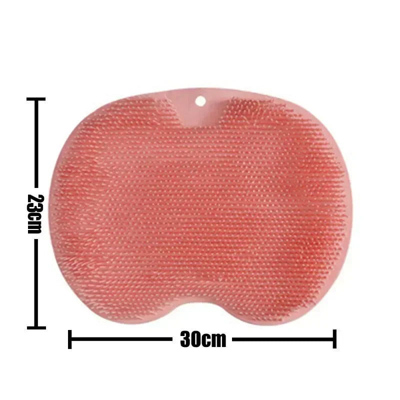 Foot Wash Mat Silicone Sponge Body Brush in The Shower Reusable Wall Mounted Back  Silicone Bath Foot Massage Pad Shower
