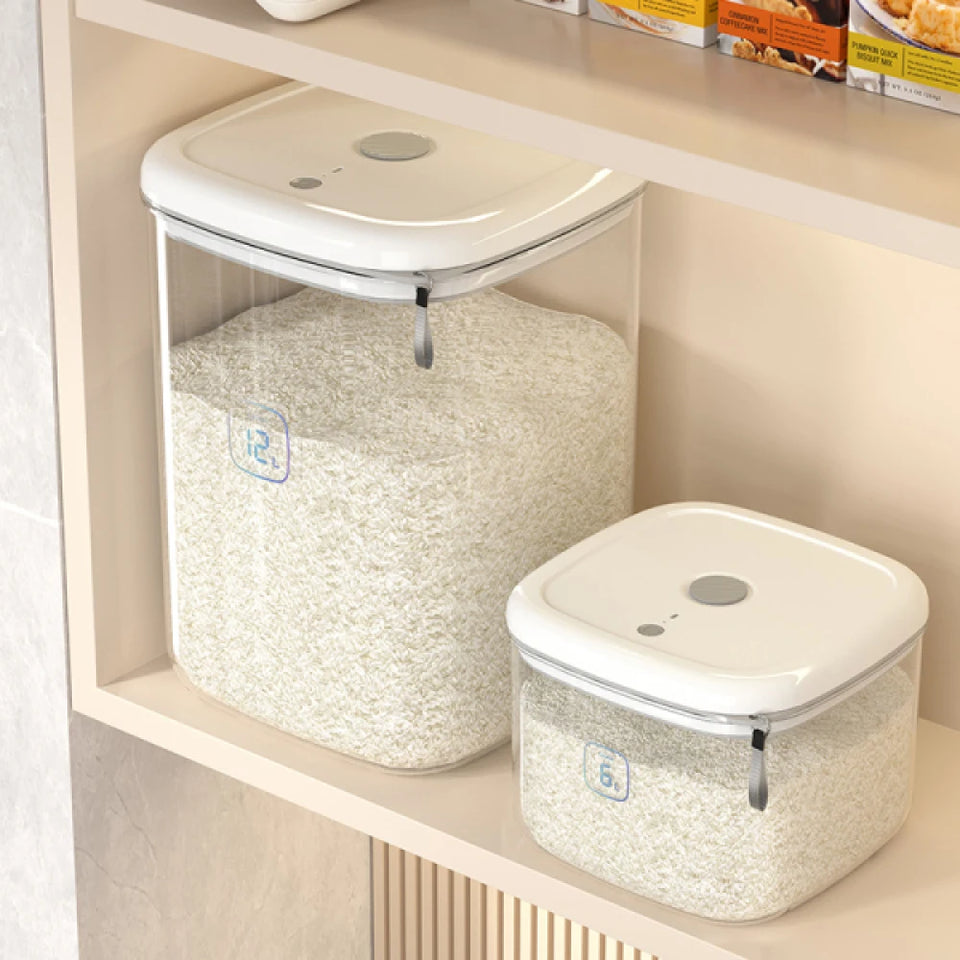 6L/12LSealed Rice Bucket Flour Storage Box Large Capacity Pet Grain Storage Bucket Cat Grain Bucket Miscellaneous Grain Rice Jar