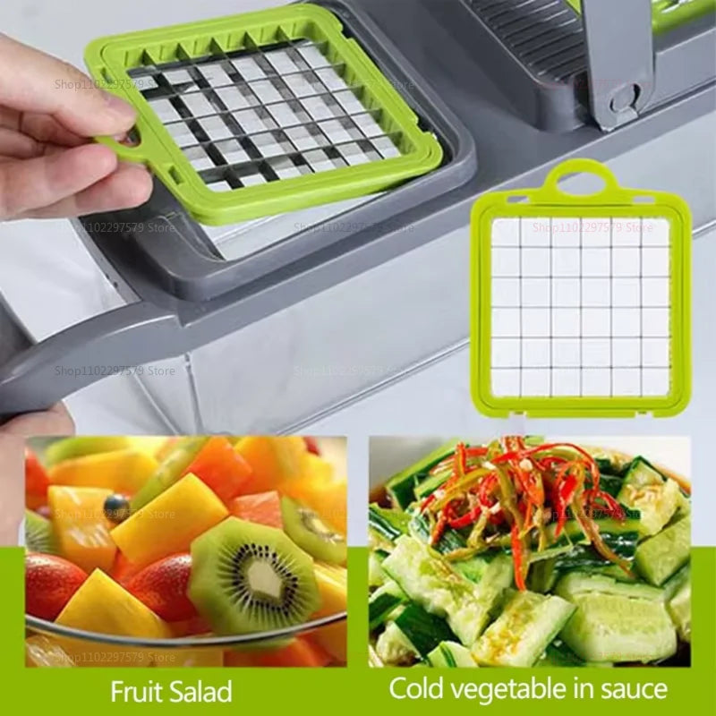Portable Vegetable Cutter Shredder Multifunctional Slicer Potato Chopper Carrot Grater Reusable Fruit Veggie Cutting Tool