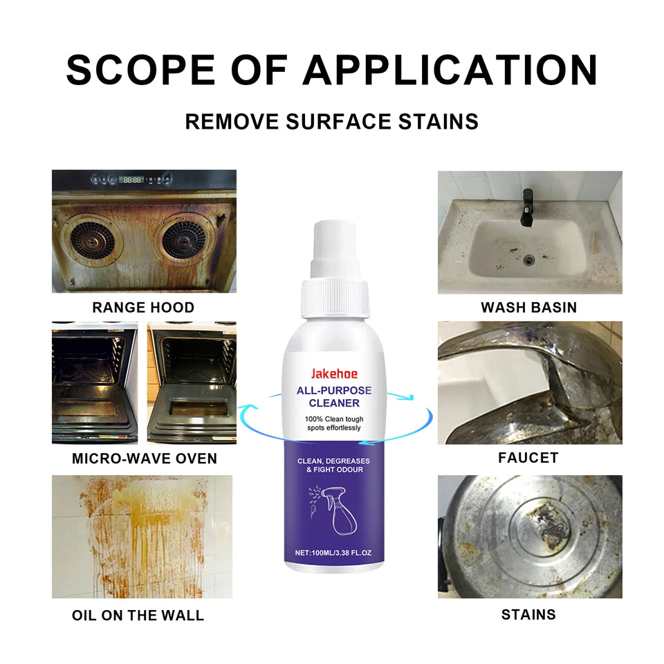 Heavy Oil Cleaner Powerful Kitchen Oil Stain Degreaser Oil Stains Remover Cleaning Grills Ovens Home Cooktop Cleaning Spray