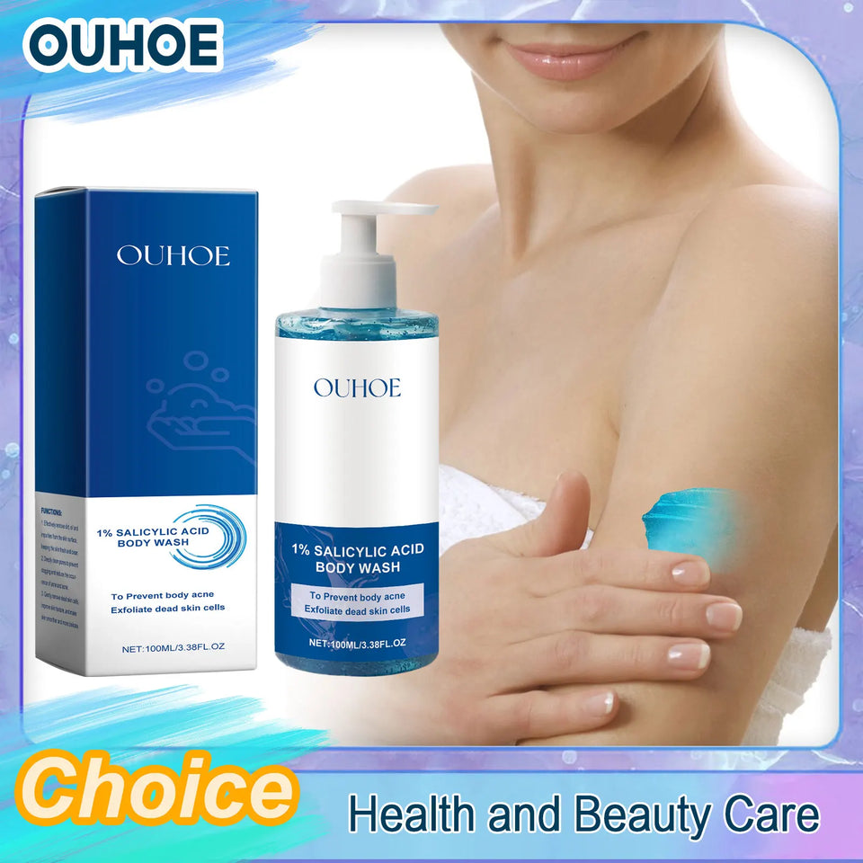 Salicylic Acid Body Wash Deep Cleaning Acne Brightening Exfoliator Nourish Shrink Pores Bath Shower Gel Repair Chicken Skin Care