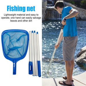 Fish Pond Skimmer Net Telescopic Pool Ponds Cleaning Net Detachable Durable Lightweight Multifunctional Debris Tools Accessories