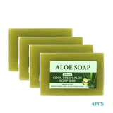 1/2/4/6Pcs Aloe Vera Whitening Soap, Remove Acne, Pimples, Skin Radiant, Improve Skin Luster, Vegan Bath Wash for All Skin Types