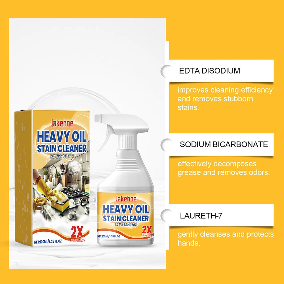 100ml Heavy Oil Cleaner Kitchen Oil Stain Powerful Degreaser Oil Stains Remover Cleaning Grills Oven Home Cooktop Cleaning Spray
