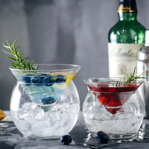 Cocktail Cup Triangle with Base Beverage Glasses Martini Molecular Creative Glass Ball Cup Party Drinking Ware Bar Accessories