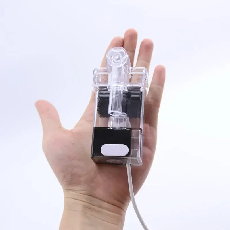 Mini Fish Tank Filter Small Wall Mounted USB Power Interface Household External Silent Water Purification Aquarium Aerator Pump