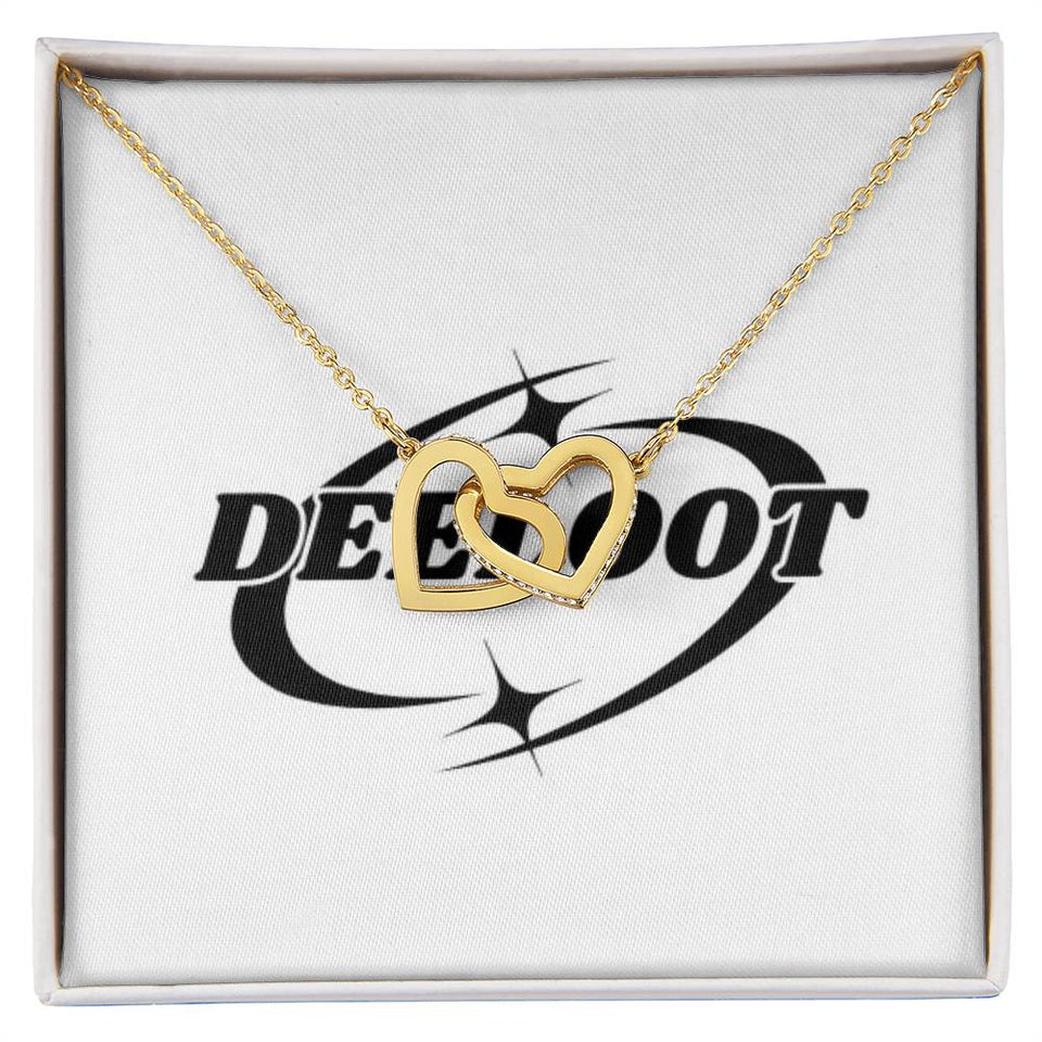 Interlocking Hearts Necklace (Yellow & White Gold Variants)