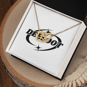 Interlocking Hearts Necklace (Yellow & White Gold Variants)