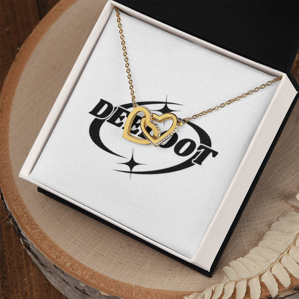 Interlocking Hearts Necklace (Yellow & White Gold Variants)