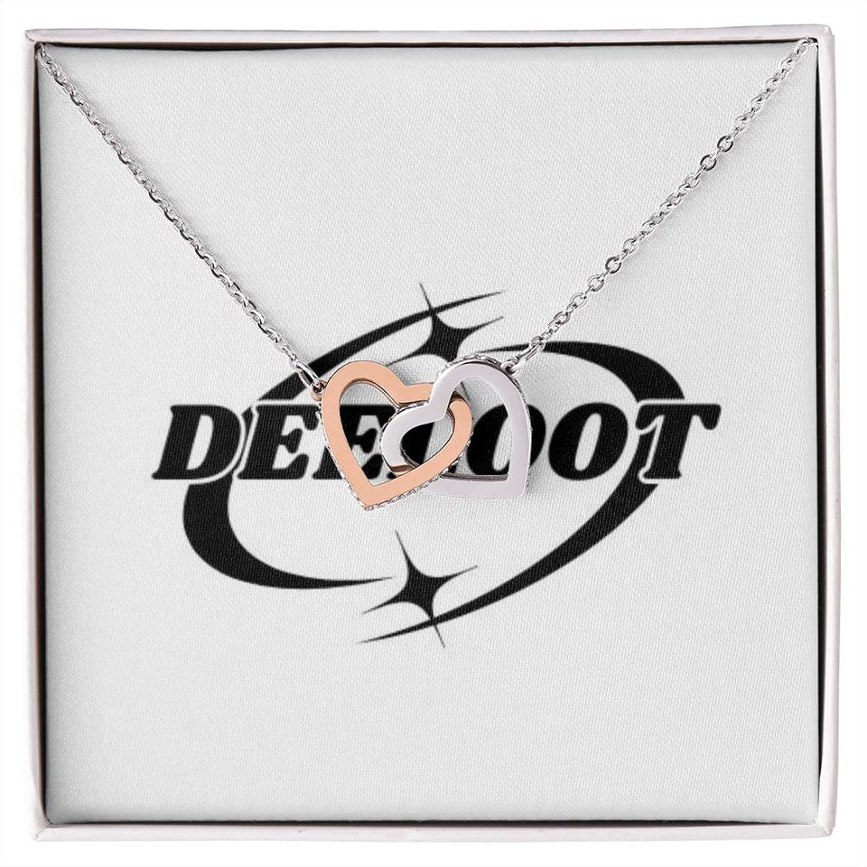 Interlocking Hearts Necklace (Yellow & White Gold Variants)