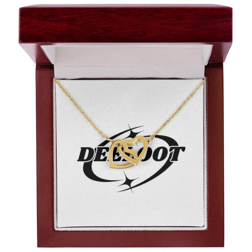 Interlocking Hearts Necklace (Yellow & White Gold Variants)