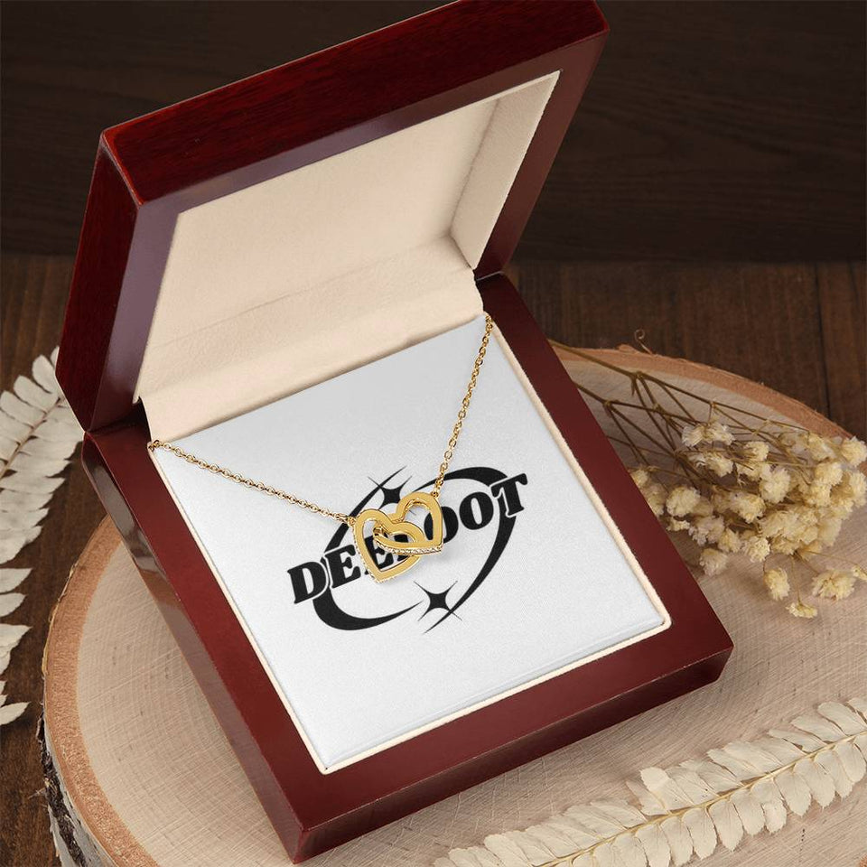 Interlocking Hearts Necklace (Yellow & White Gold Variants)