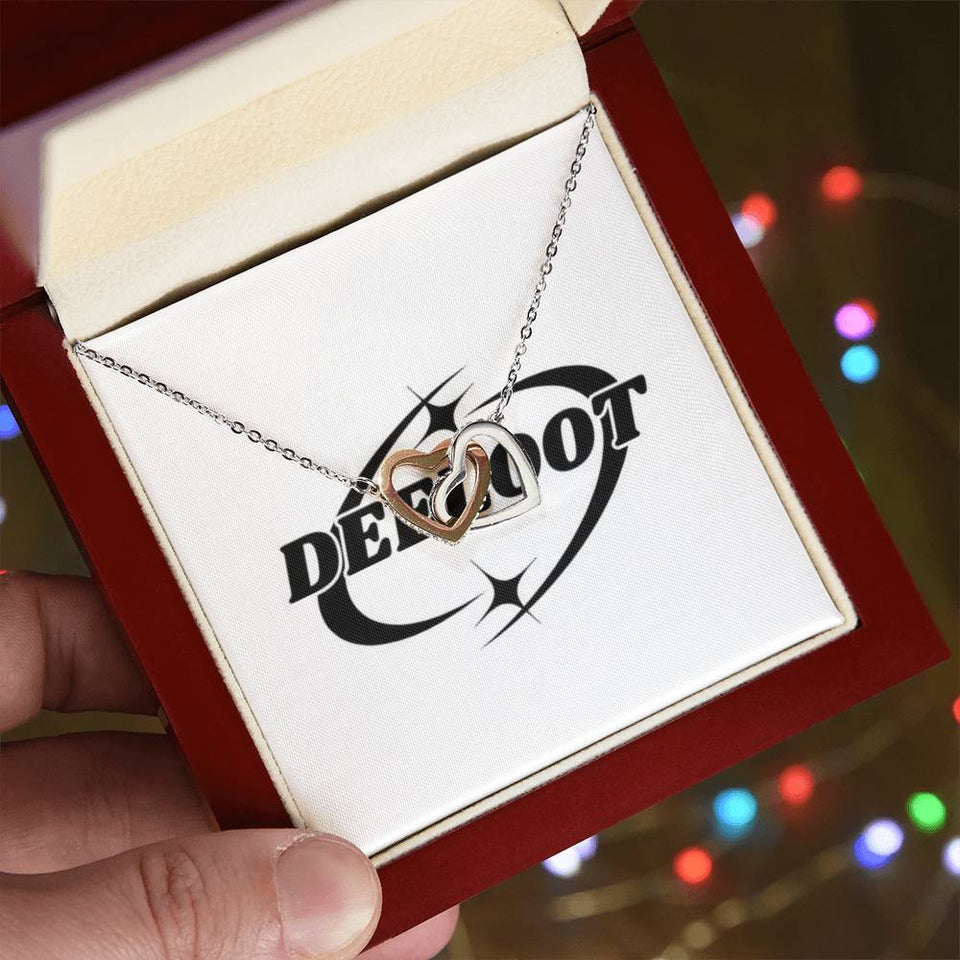 Interlocking Hearts Necklace (Yellow & White Gold Variants)